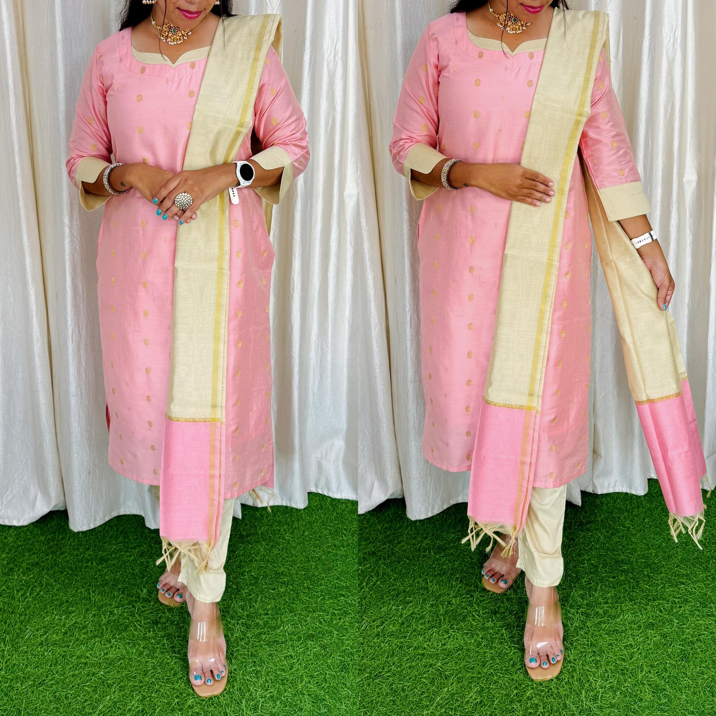 Premium Raw Silk Salwar Set-(Top,Bottom,Duppatta)-Non Feeding Only