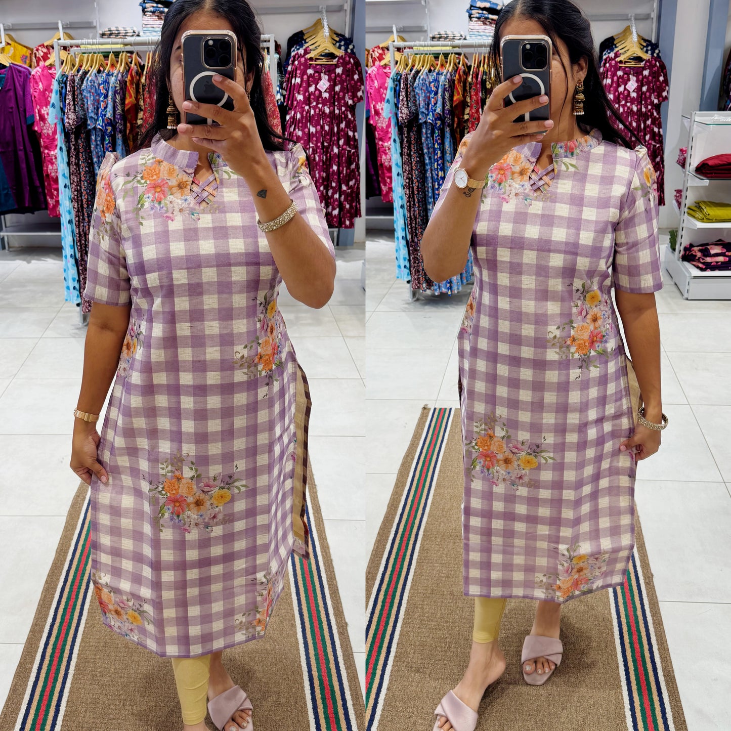 Premium Digital Printed Kurti (With Lining) Non-Feeding