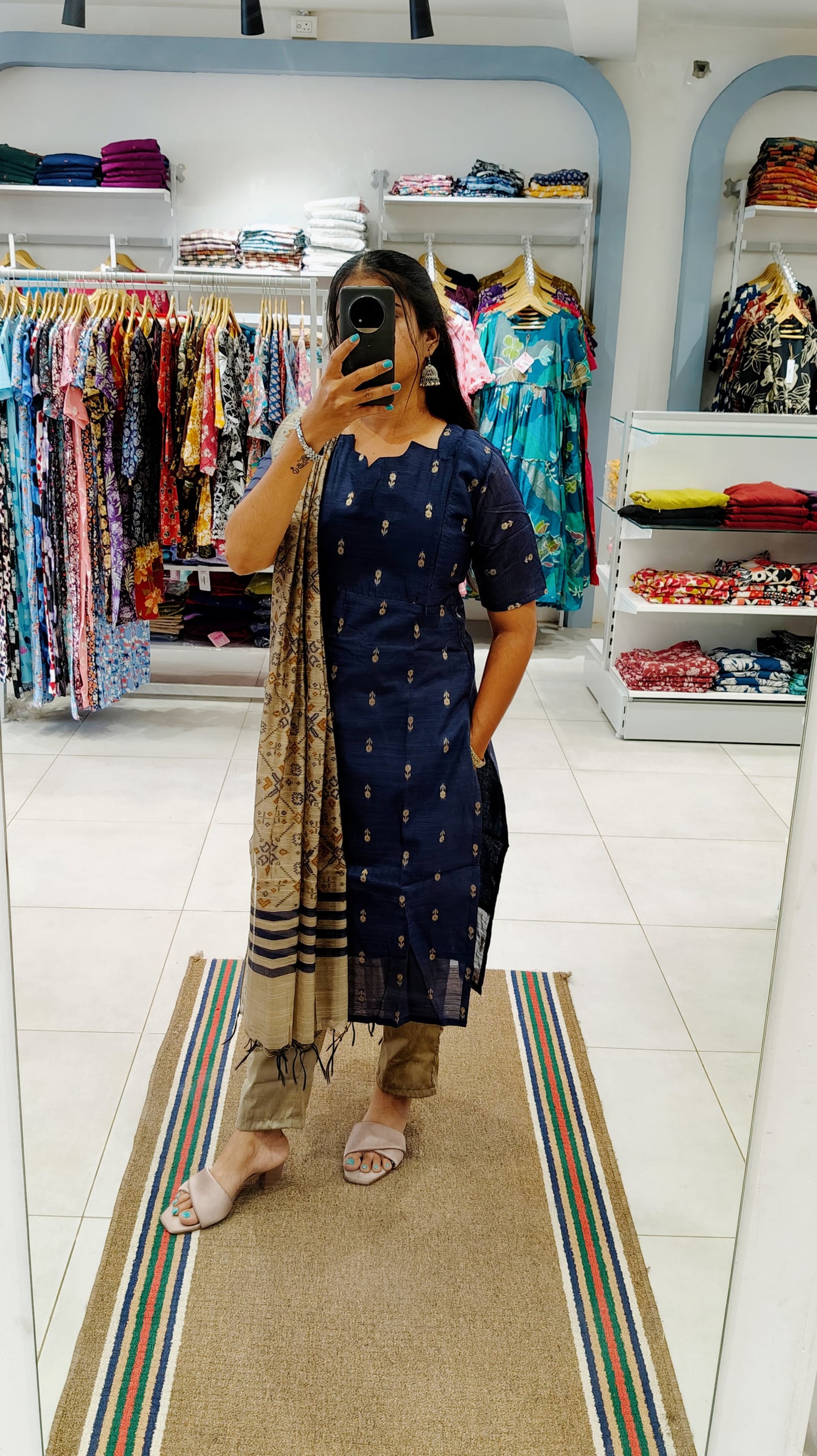 Premium Raw Silk Salwar Set-(Top,Bottom,Duppatta)- Feeding (With lining)