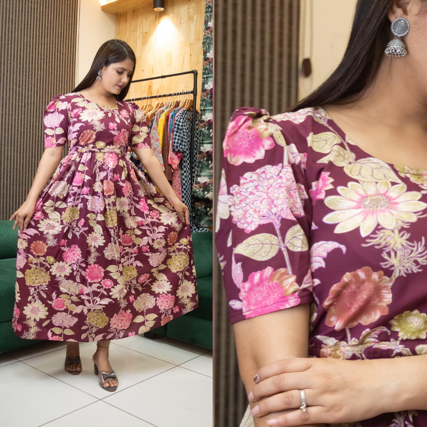 PULL UP MATERNITY/Zipless FEEDING KURTIS (Without lining)
