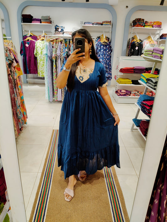 Premium Raw Silk Maxi| With Lining | Size M-3XL | Feeding only(New)