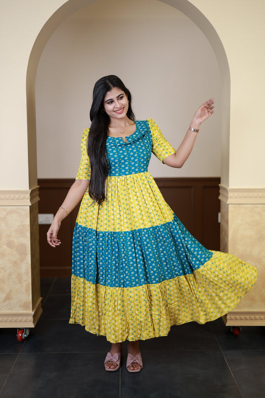 Premium Cotton Blend Flex Fabric Maxi with Cotton lining FC0149
