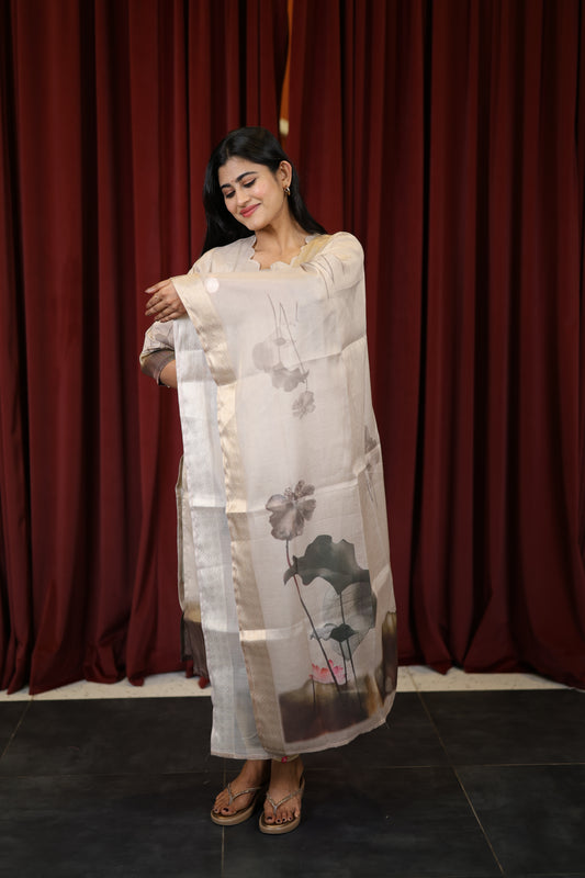 Premium Tissue Digital Printed Kurti and Dupatta Set FC0128