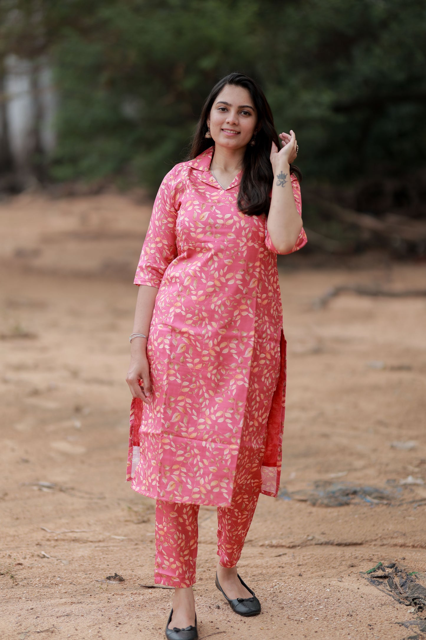 Premium Banarasi Digital Printed Coord Set- Feeding (With Lining) FC0124