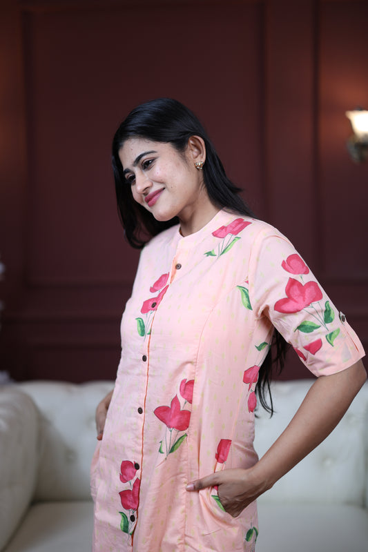 Premium Cotton Printed Coord Set- Feeding/Non Feeding (With Lining)
