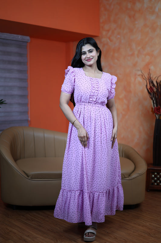 Georgette Frill Style Maxi (Non-Feeding)