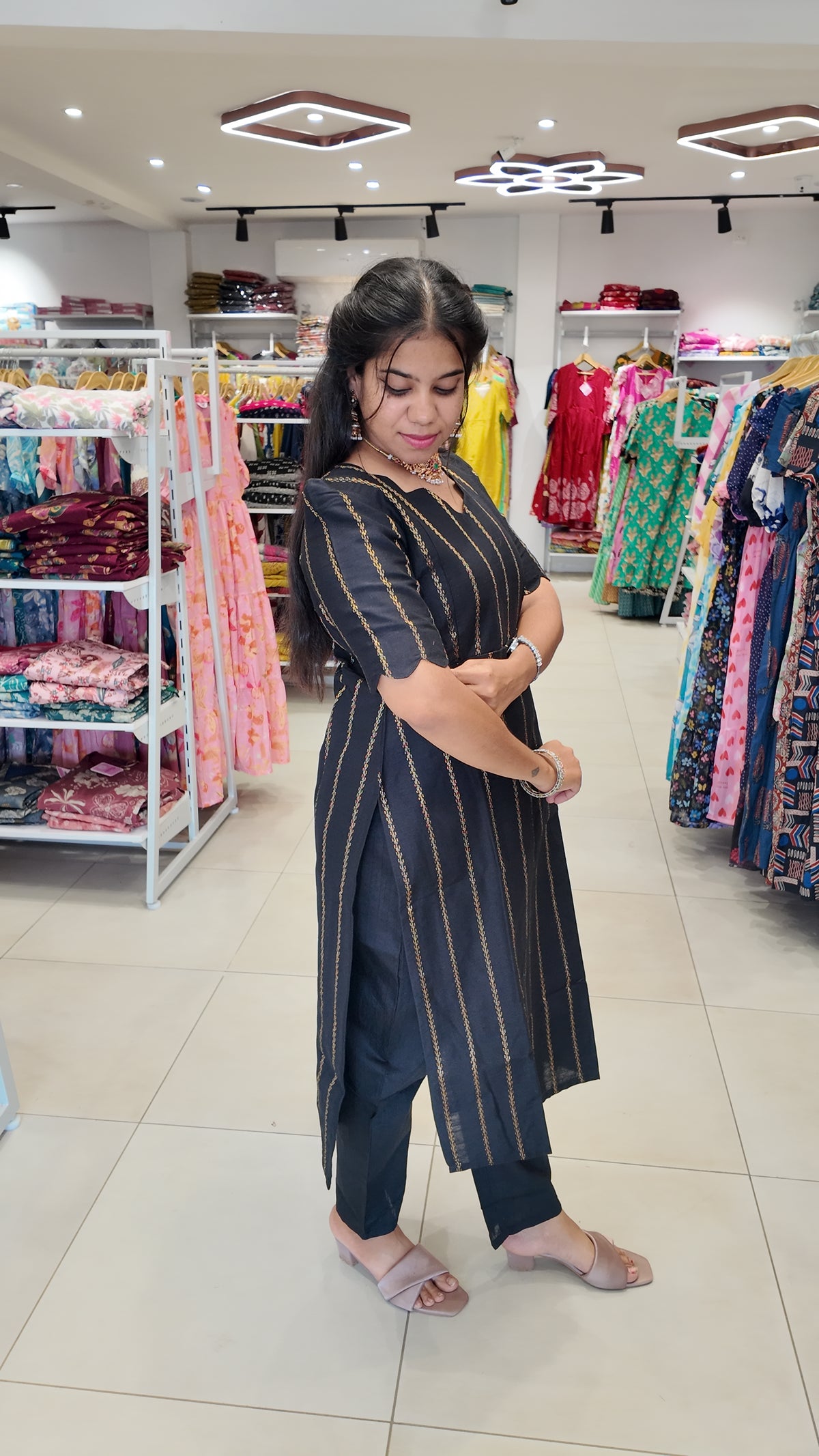 Premium Raw Silk Salwar Set-(Top,Bottom,Duppatta) Feeding