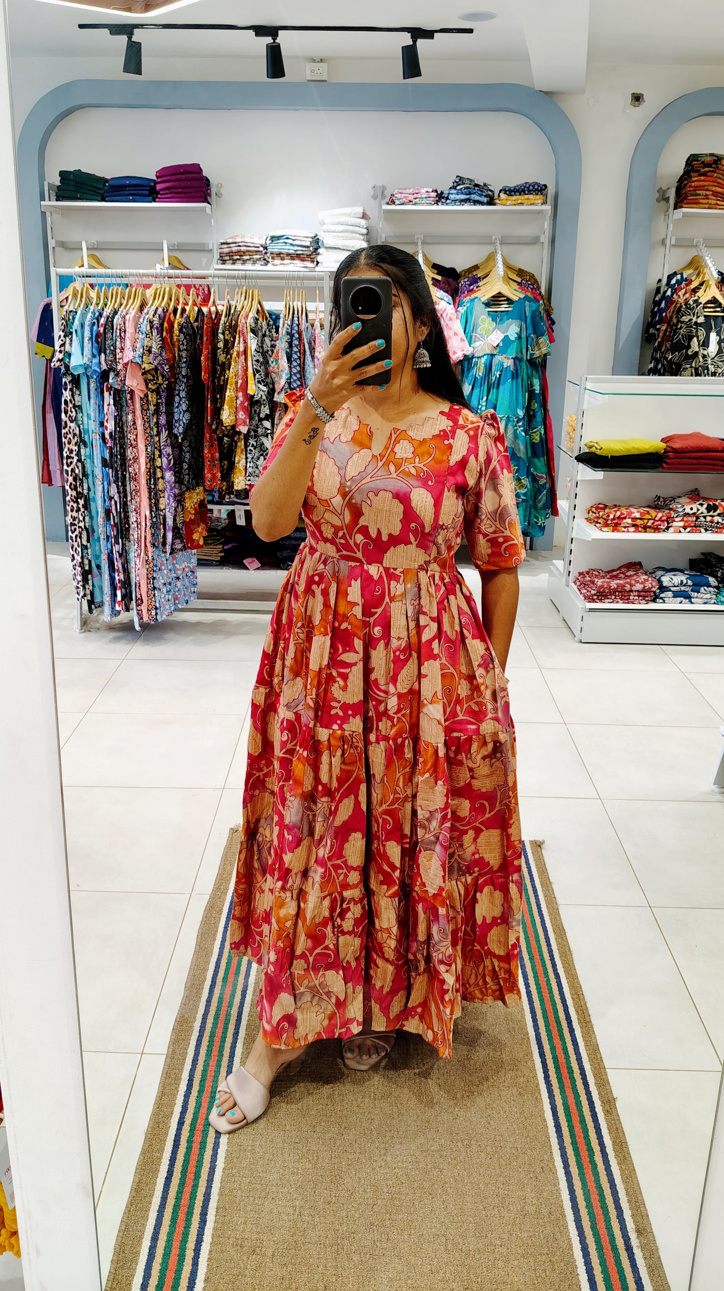 Premium Vatican Cotton 3-Tier Maxi Dress | M - 3XL