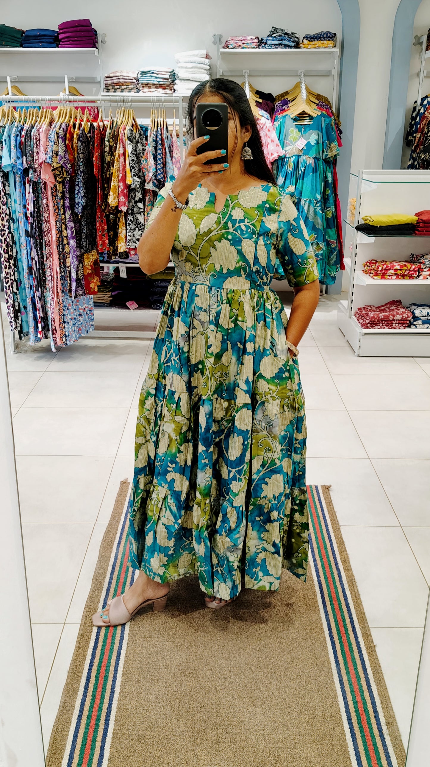 Premium Vatican Cotton 3-Tier Maxi Dress | M - 3XL