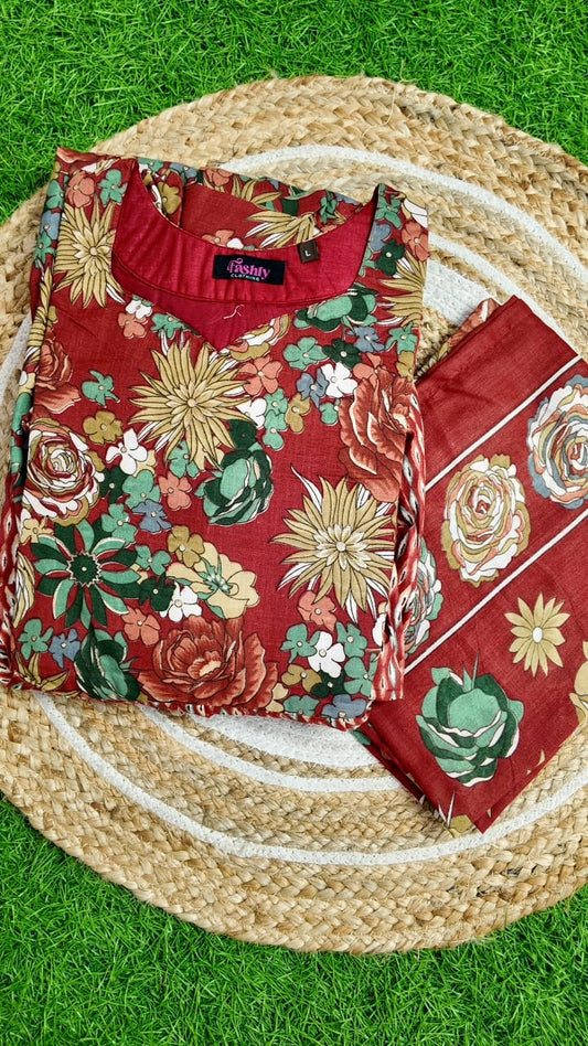 Premium Cotton Fabric Maxi and Duppata with Cotton lining FC0100