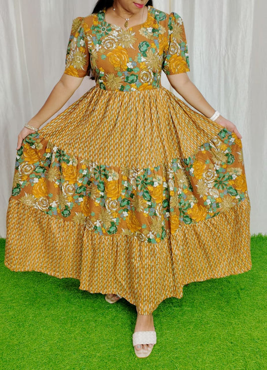Premium Cotton Fabric Maxi and Duppata with Cotton lining FC0098