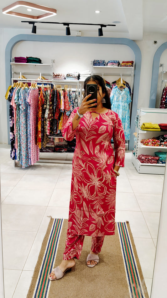 Premium Vatican Cotton Printed Coord Set-College/Office wear