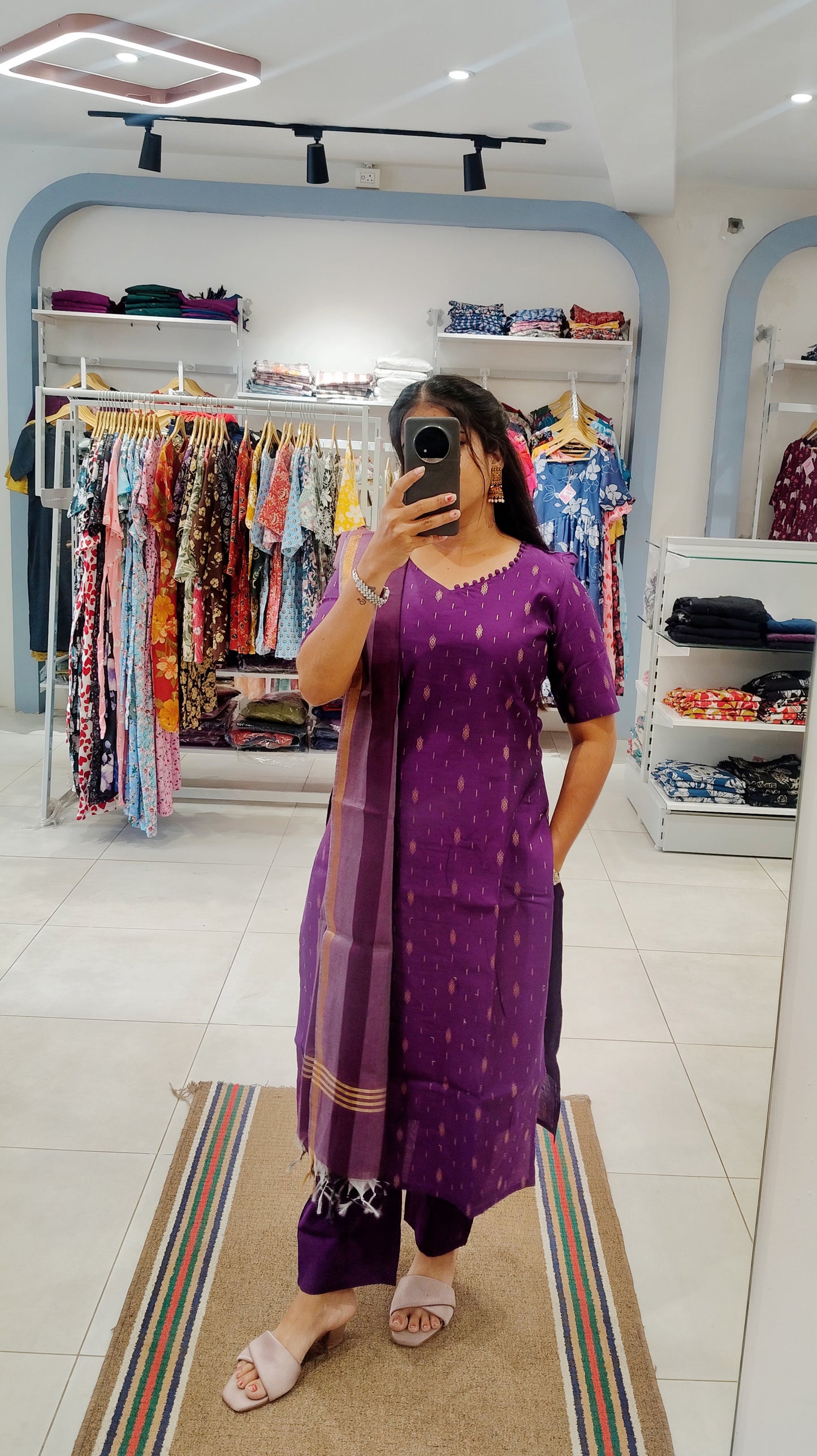 Premium Raw Silk Salwar Set-(Top,Bottom,Duppatta)-Non Feeding Only