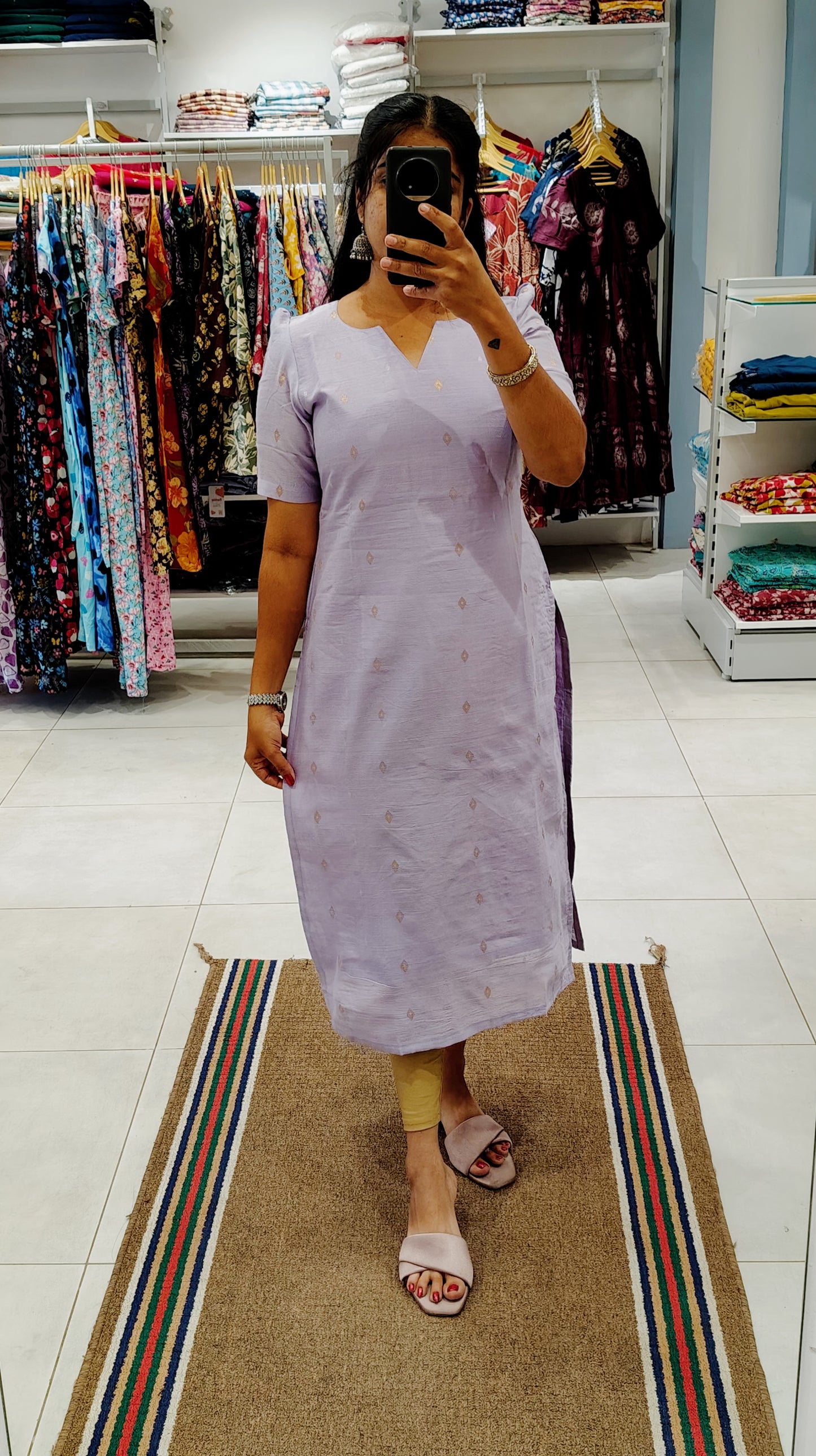 Premium Raw Silk Kurti (With Lining) Non-Feeding