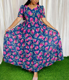 MayaOC3 Maxi-Feeding/Non feeding-Premium Heavy quality Georgette 3-Tier Maxi (With Lining) MayaOC3 Maxi-Feeding/Non feeding-Premium Heavy quality Georgette 3-Tier Maxi (With Lining)
