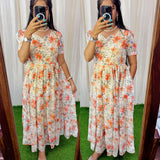 MayaOC4 Maxi-Feeding/Non feeding-Premium Heavy quality Georgette 3-Tier Maxi (With Lining) MayaOC4 Maxi-Feeding/Non feeding-Premium Heavy quality Georgette 3-Tier Maxi (With Lining)