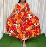 Orange Floral Feeding/Non Feeding Premium Cotton Maxi ( with cotton Lining ) Orange Floral Feeding/Non Feeding Premium Cotton Maxi ( with cotton Lining )