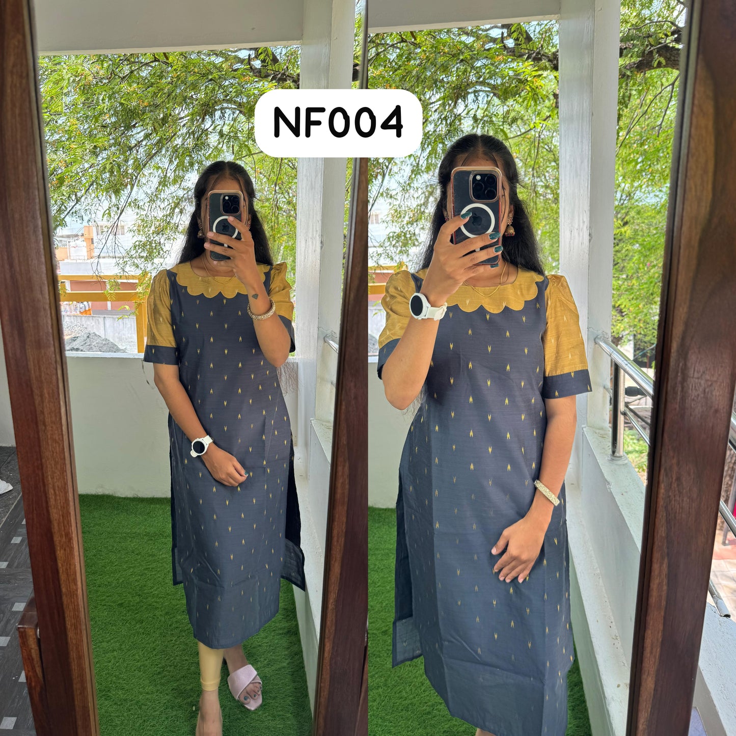 Raw Silk Kurti with cotton Lining (Non Feeding) FC0339