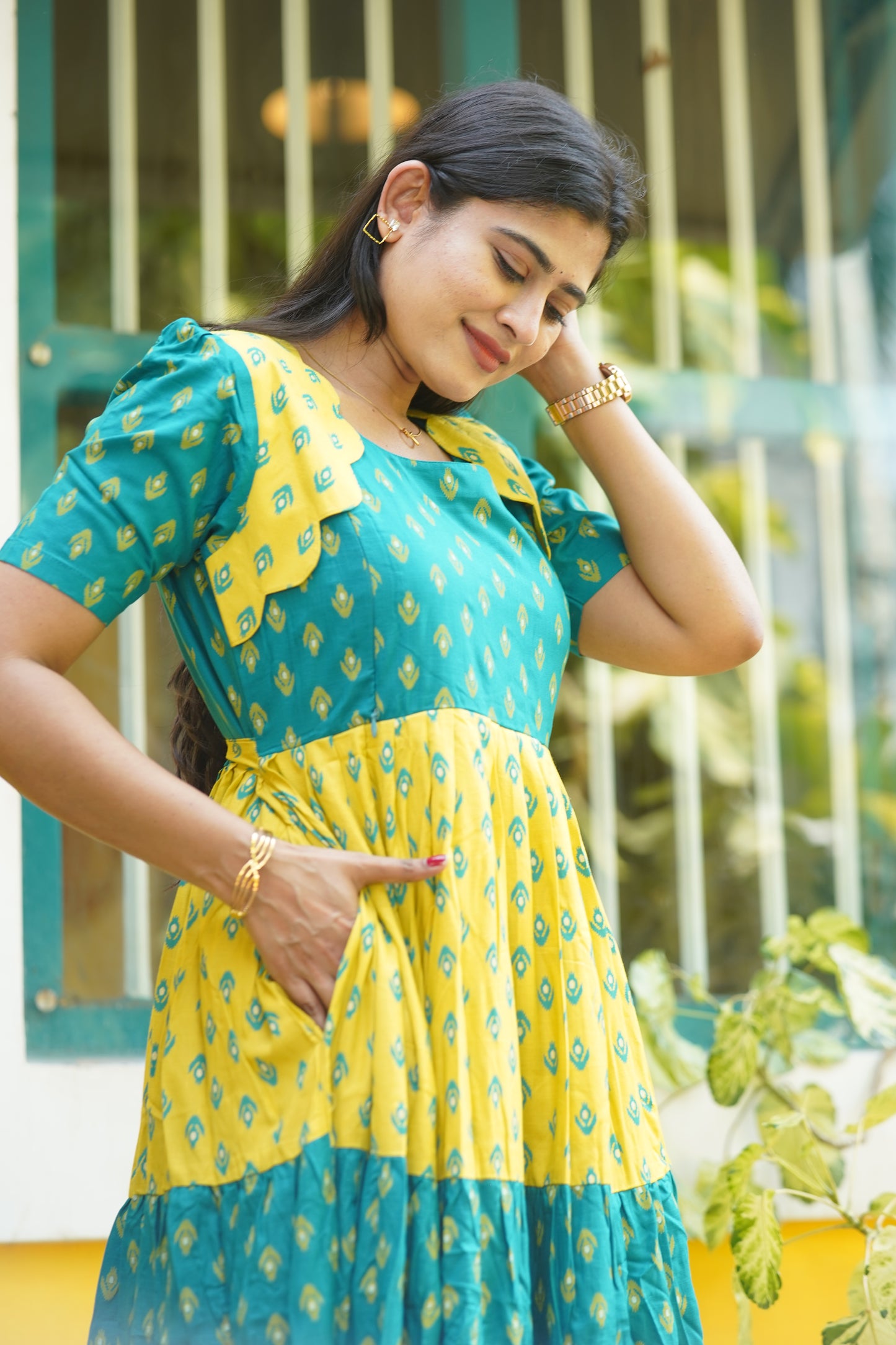 Premium Cotton Blend Flex Fabric Maxi with Cotton lining (Feeding)