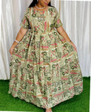 FESTIVE SPECIAL Feeding/Non feeding- Premium Vatican Fabric 3-tier Maxi with Chest lining 007 FESTIVE SPECIAL Feeding/Non feeding- Premium Vatican Fabric 3-tier Maxi with Chest lining 007