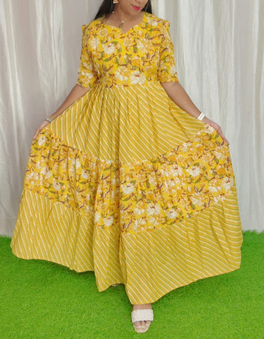 Premium Cotton Fabric Maxi and Duppata with Cotton lining FC0104