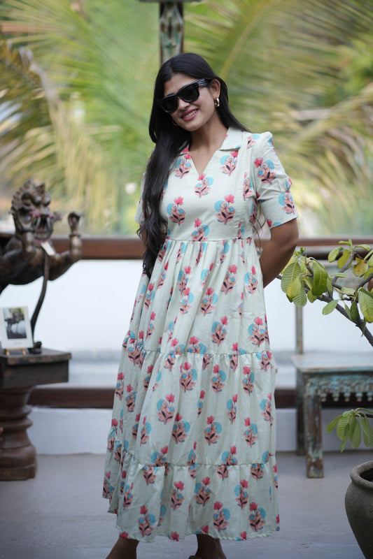 Premium Cotton Linen Maxi (With Lining)- Feeding/Non Feeding FC008