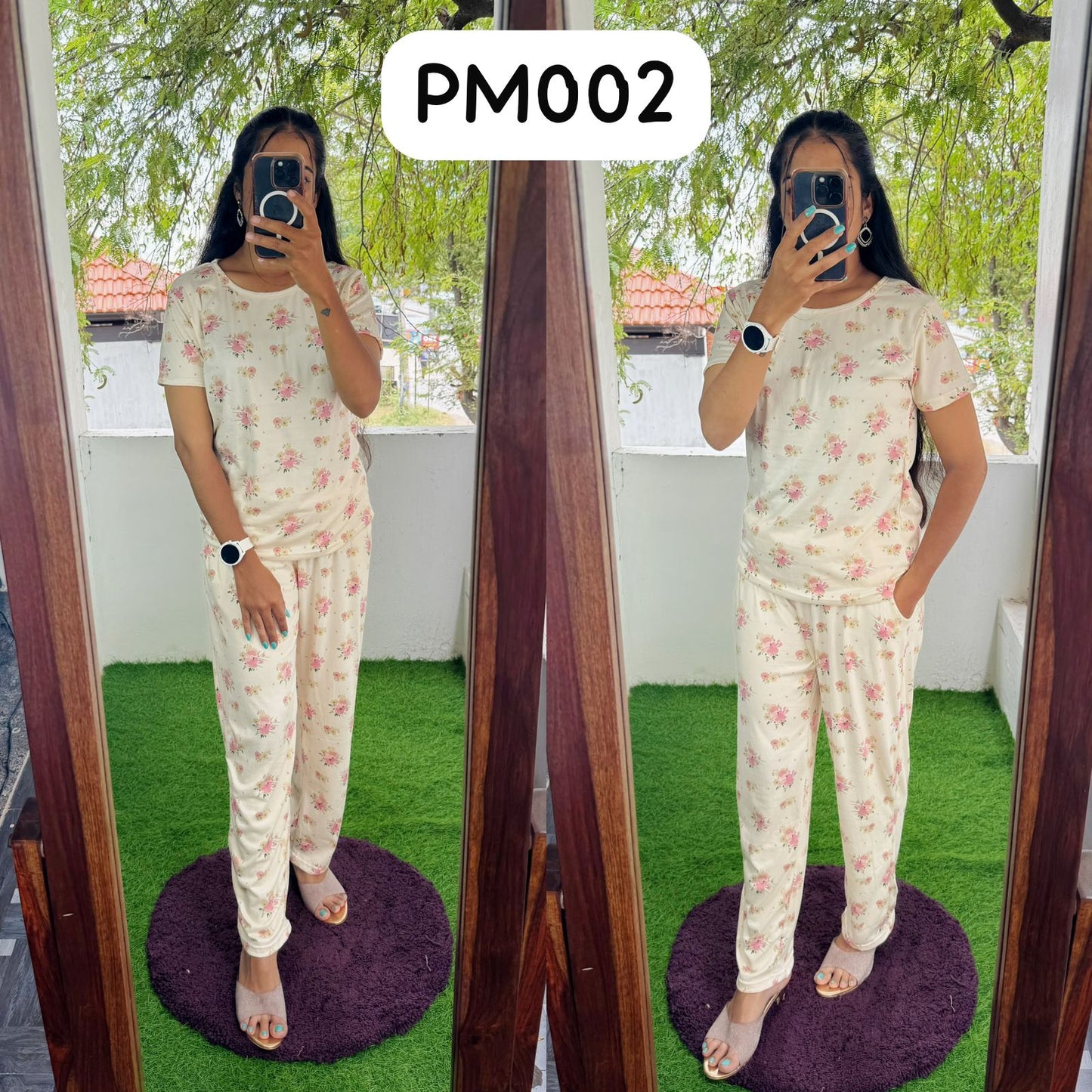 FLN070 Trendy Spun Cotton Printed Fabric Coords Lounge Sets (Non feeding Only)