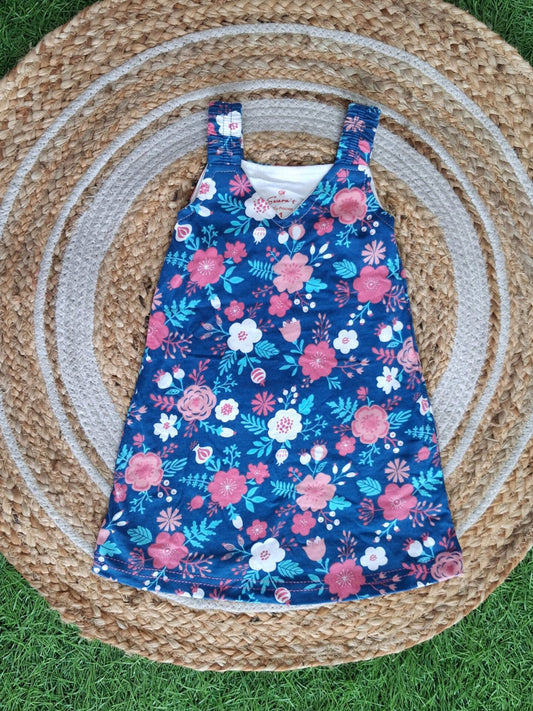 SF004-Elastic Shoulder Type Cotton knit Frocks for Little One's Buy 5 @600/-