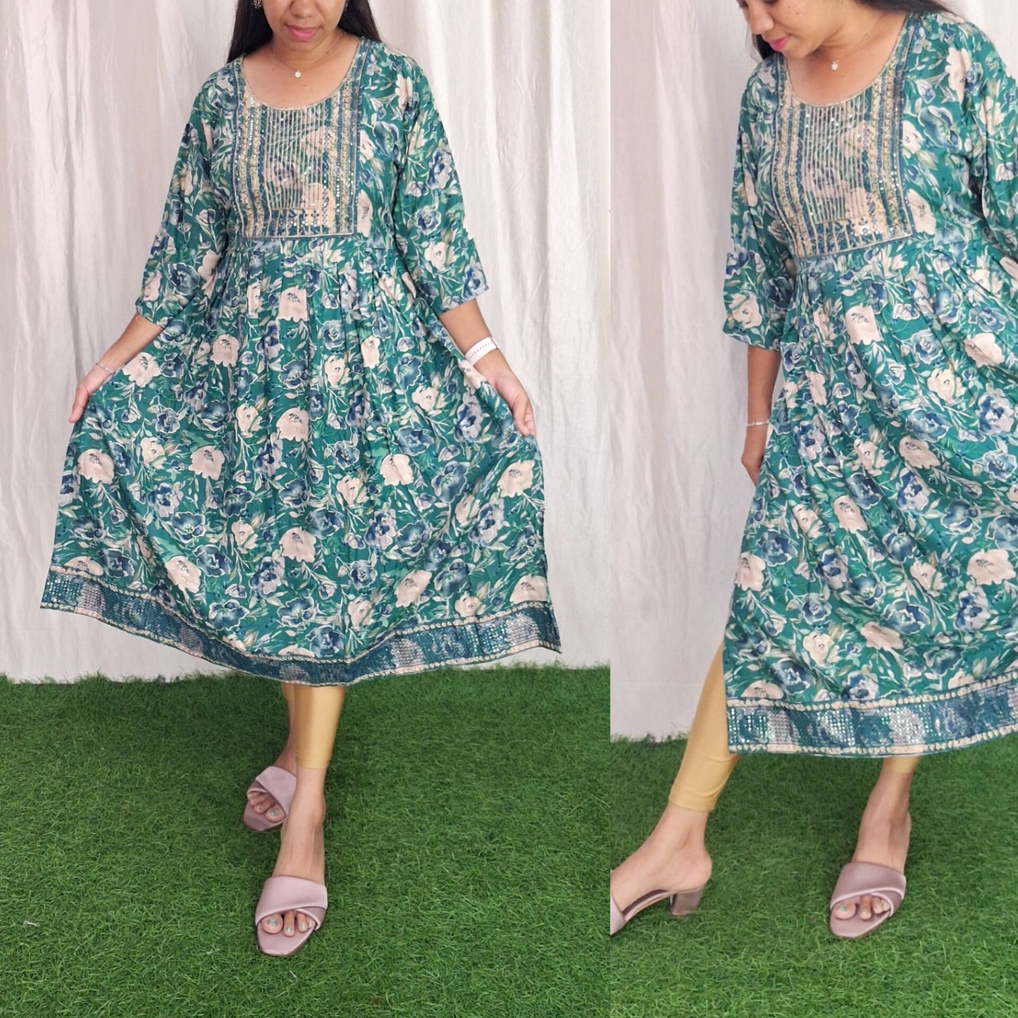 Rayon Embroidery Kurti( Non Feeding only)