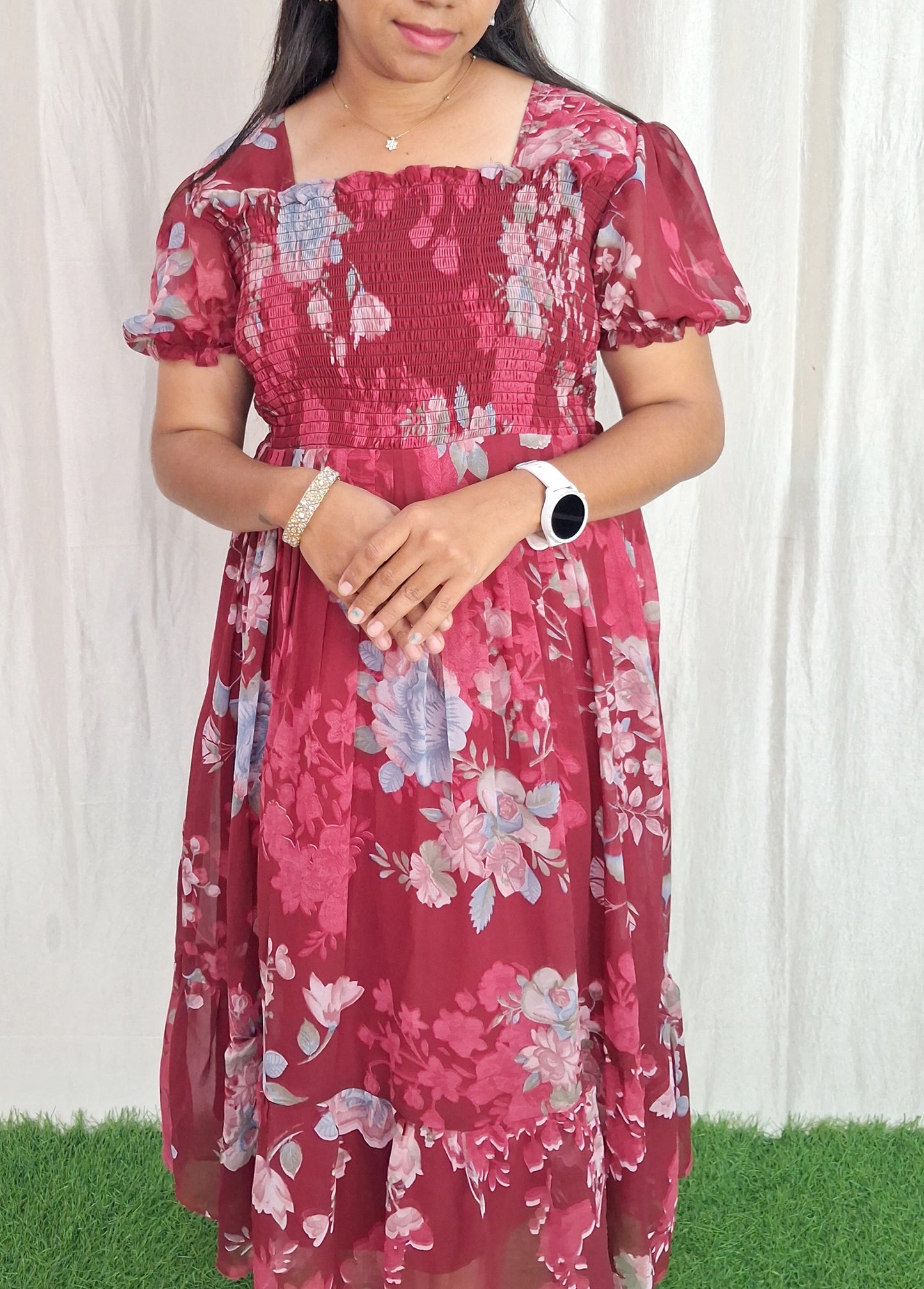 Georgette Smoking Dress (with Lining) ( Non Feeding only)-097