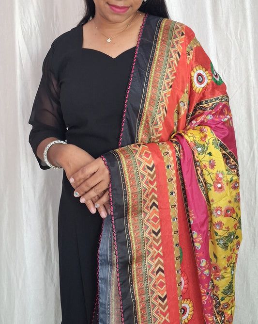 Buy 1 Get 1 Free Party wear Georgette Dress with Duppata ( Non Feeding only)-082C