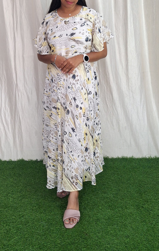 Georgette Work Maxi (with Lining) ( Non Feeding only)