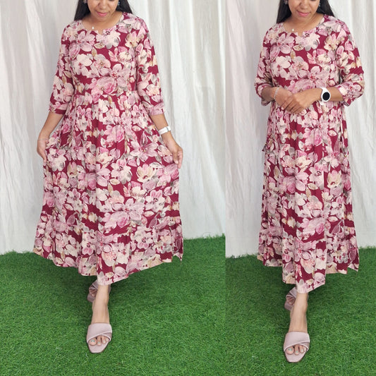 Buy 1 Get 1 Free Rayon Handwork Kurti( without lining) ( Non Feeding only)-059