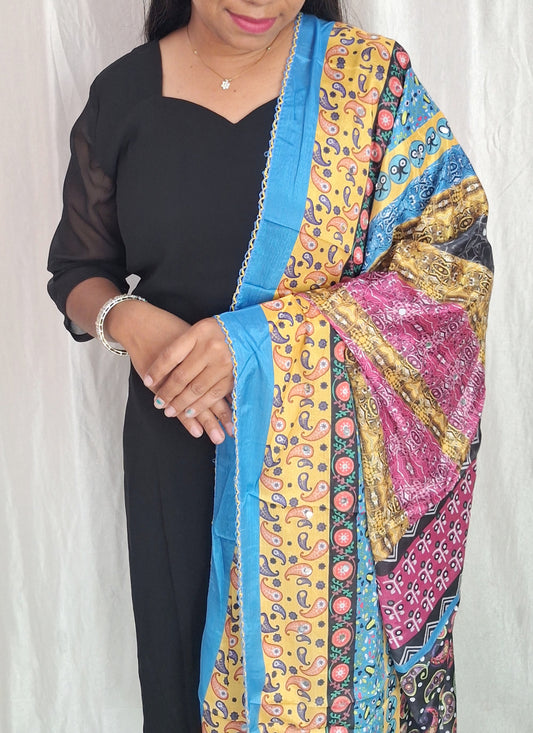 Buy 1 Get 1 Free Party wear Georgette Dress with Duppata ( Non Feeding only)-082D