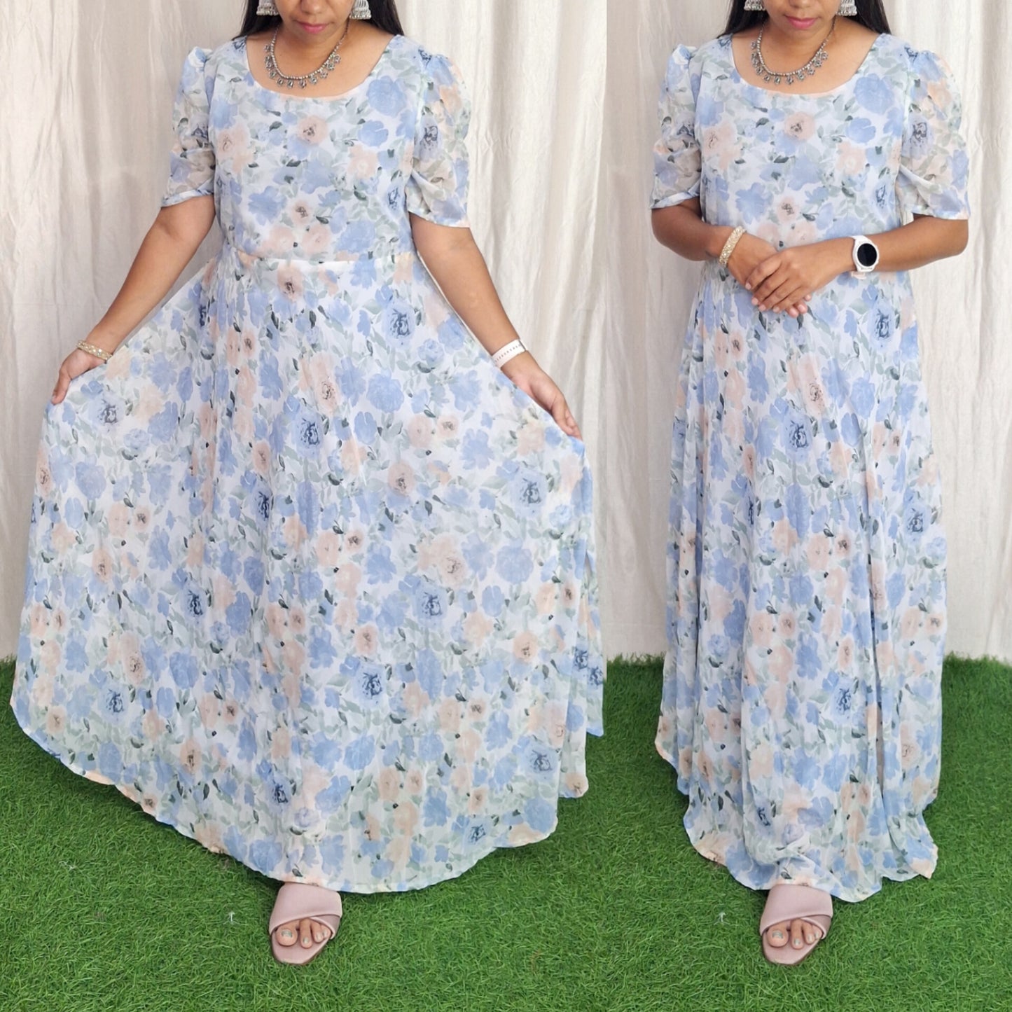 Georgette Maxi (with Lining) ( Non Feeding only)