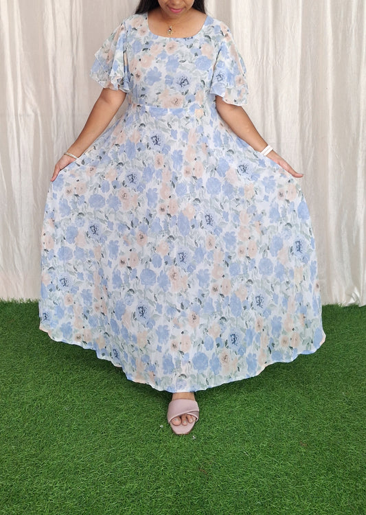 Georgette Maxi (with Lining) ( Non Feeding only)