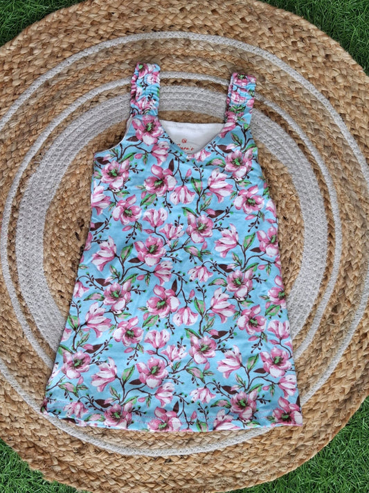 SF001-Elastic Shoulder Type Cotton knit Frocks for Little One's Buy 5 @600/-