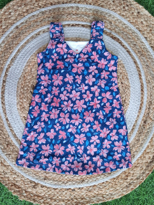 SF002-Elastic Shoulder Type Cotton knit Frocks for Little One's Buy 5 @600/