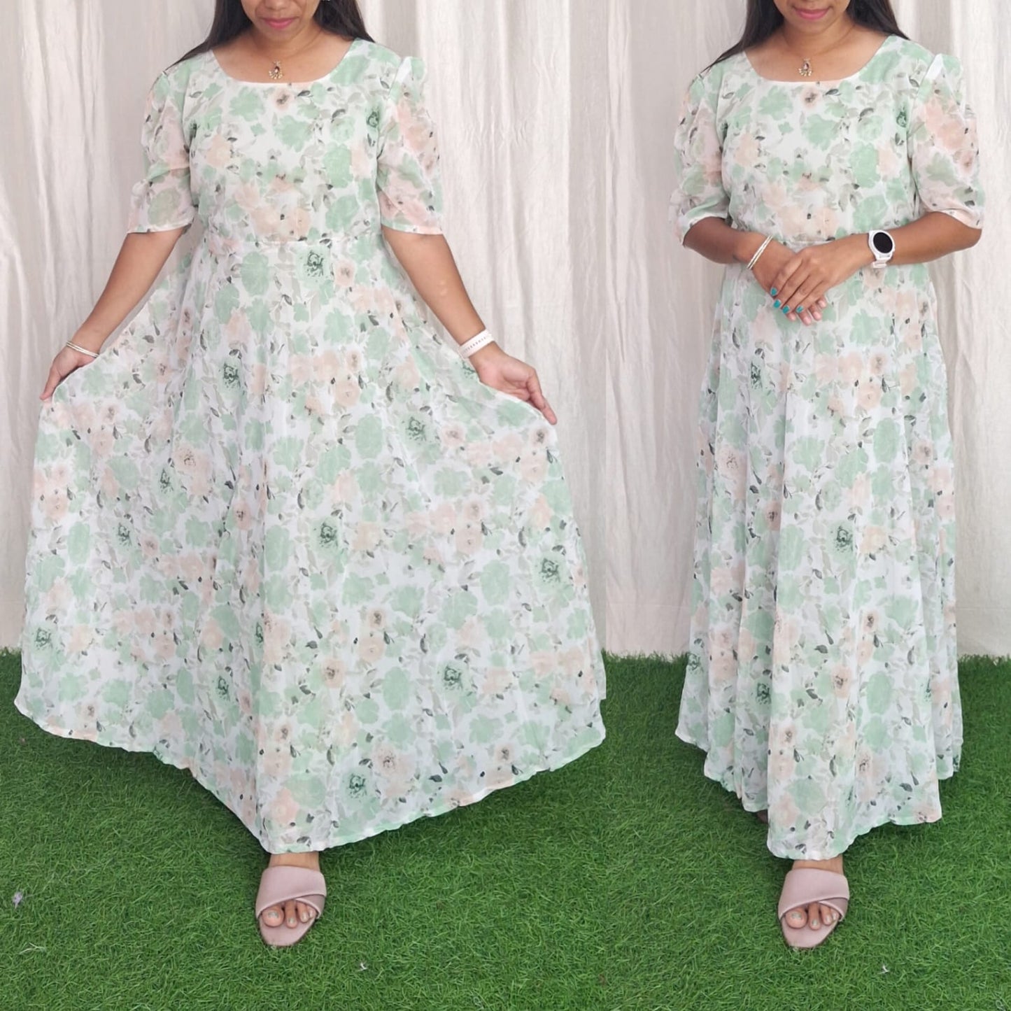 Georgette Maxi (with Lining) ( Non Feeding only)