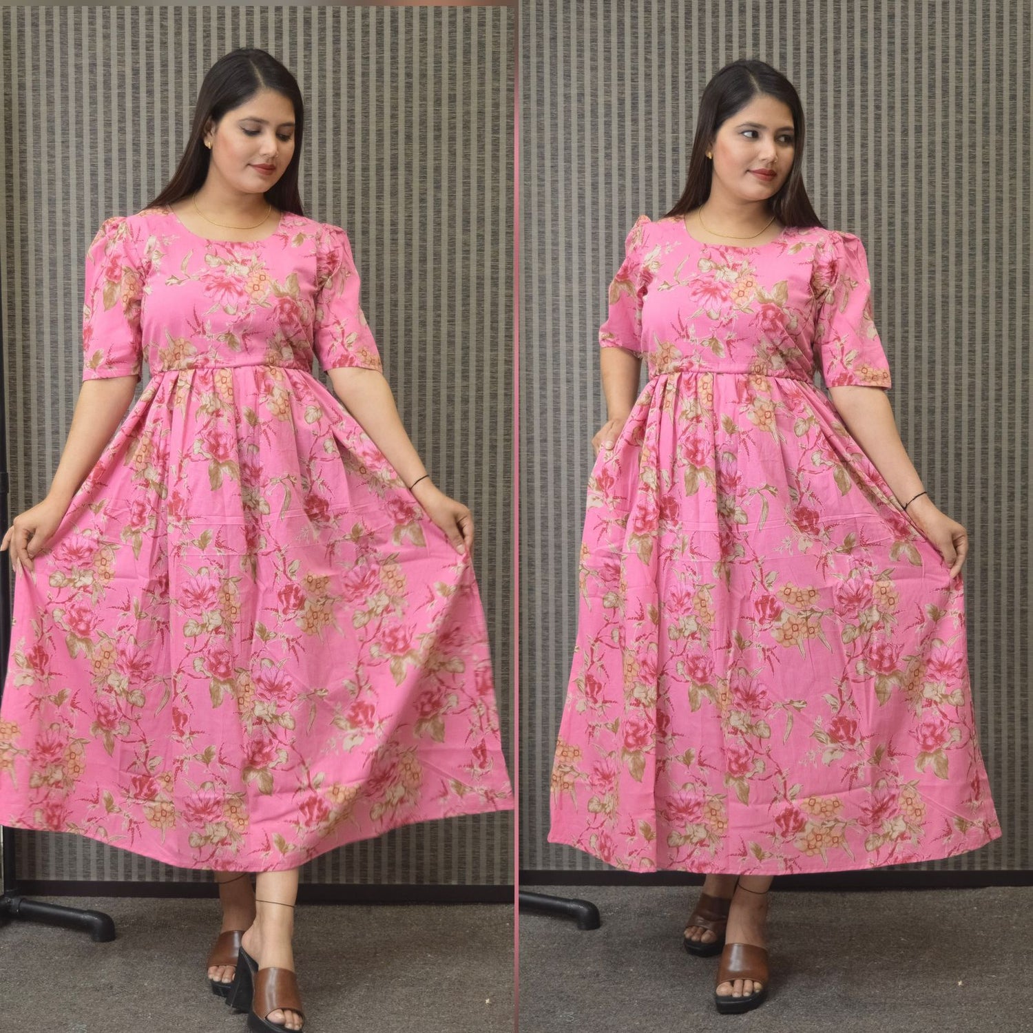 Zipless Cotton woven fabric pull up kurtis (Feeding/Maternity(