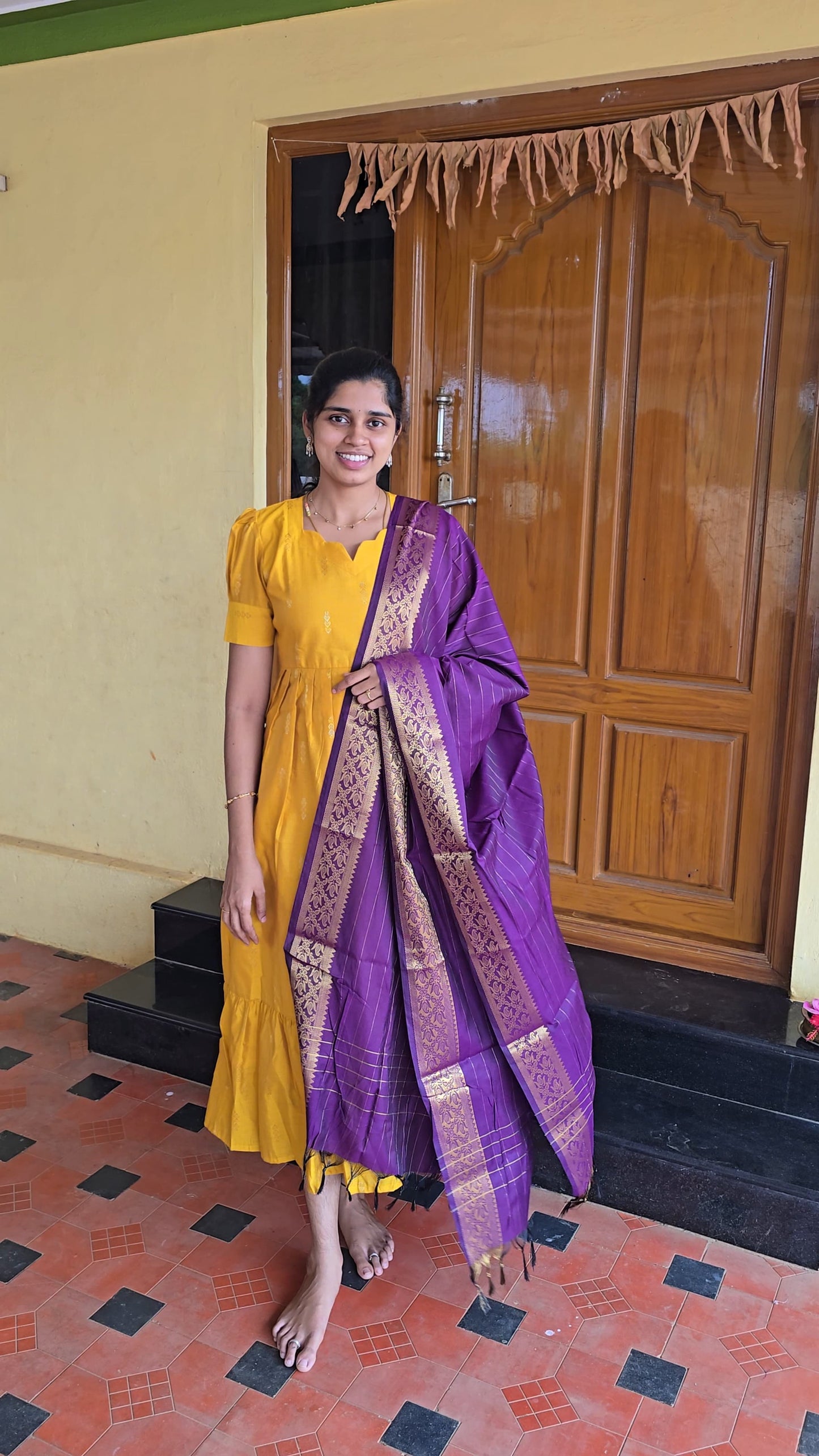 Premium Raw Maxi with Dupatta- Non Feeding Only FC0350
