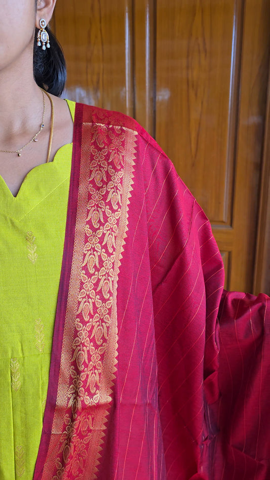 Premium Raw Maxi with Dupatta- Non Feeding Only FC0351
