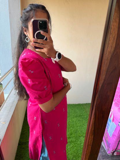 Feeding/Maternity Premium Handloom Cotton Salwar Set( WITH LINING)