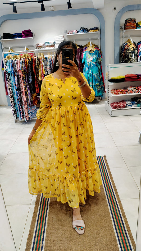 Georgette Maxi (Non-Feeding) With Lining