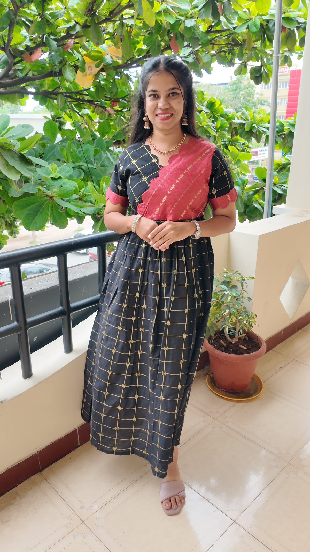 Premium Raw Silk Festive Maxi with Lining Non Feeding Only