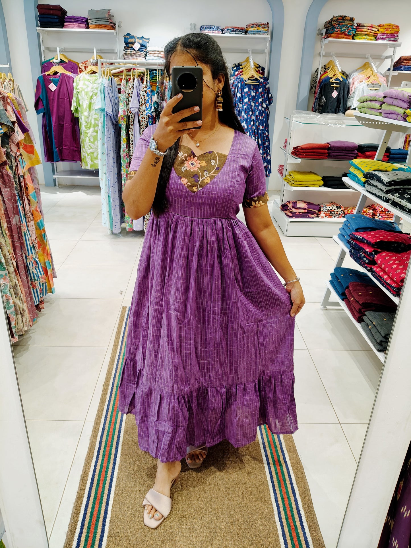 Premium Raw Silk Maxi| With Lining | Size M-3XL | Feeding only