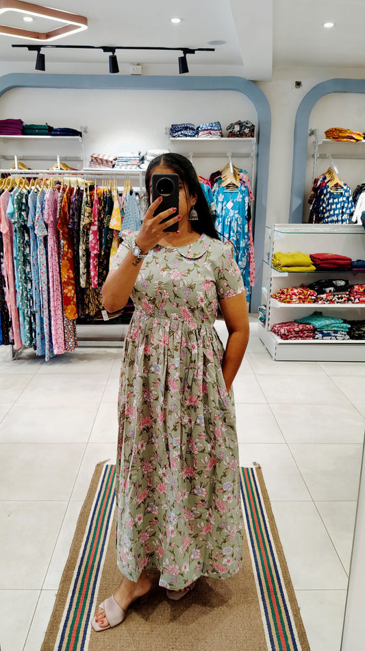 Premium Cotton Maxi with CENTER Button (Openable)