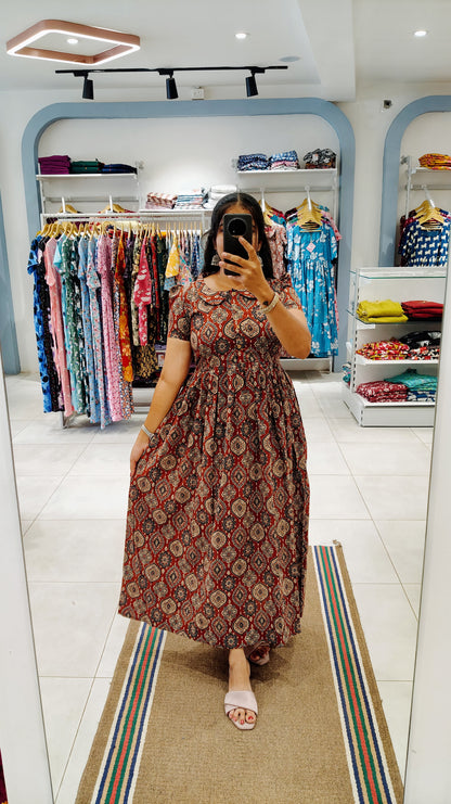 Premium Cotton with CENTER Button Maxi