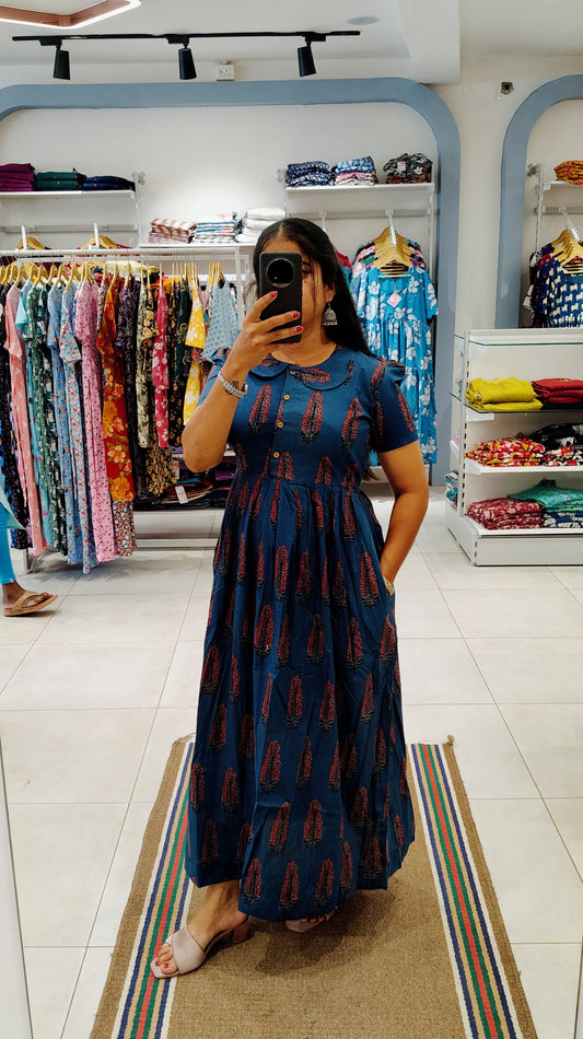 Premium Cotton with CENTER Button Maxi