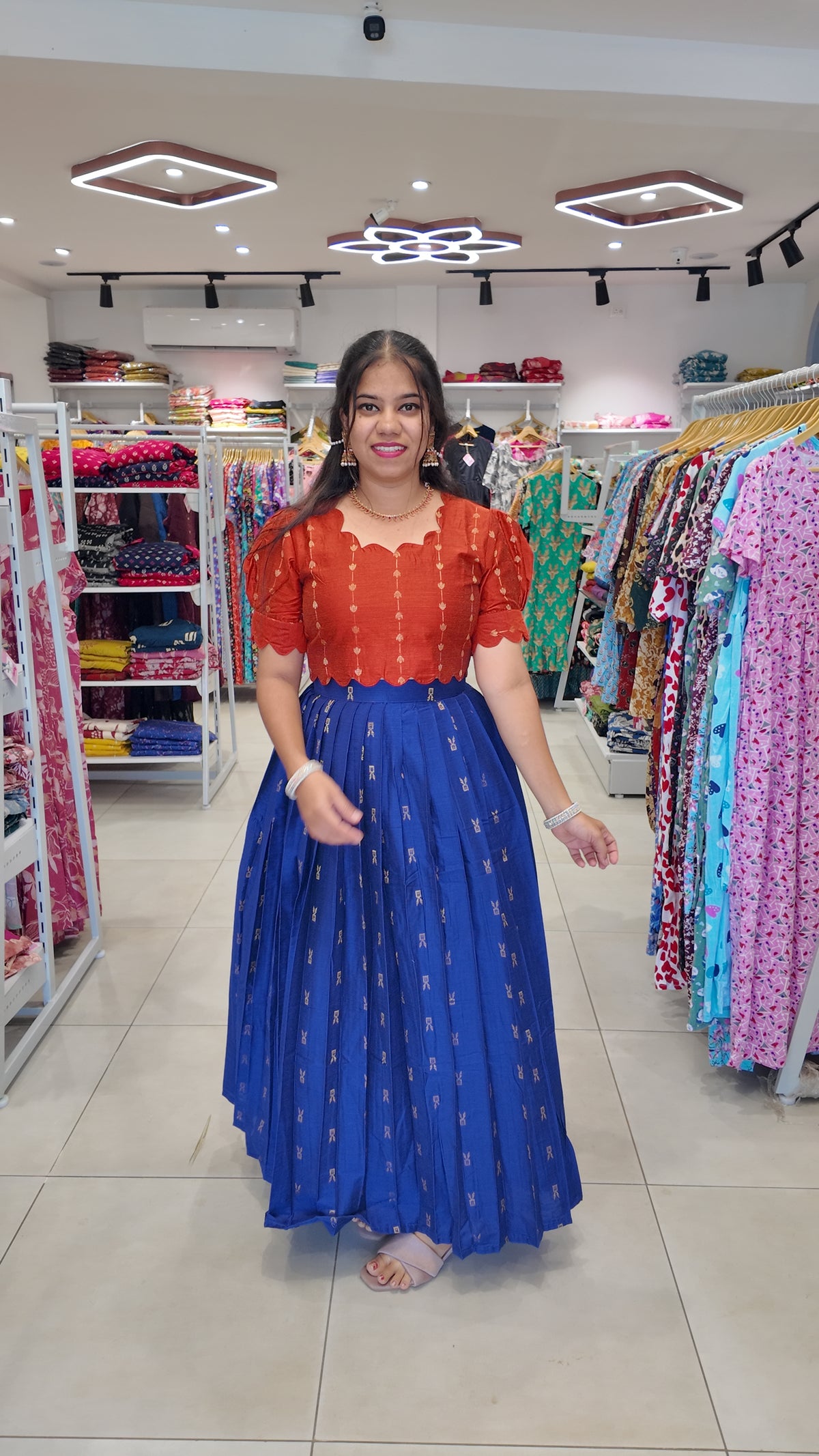 Nila-Crop Top and Skirt (With Lining)